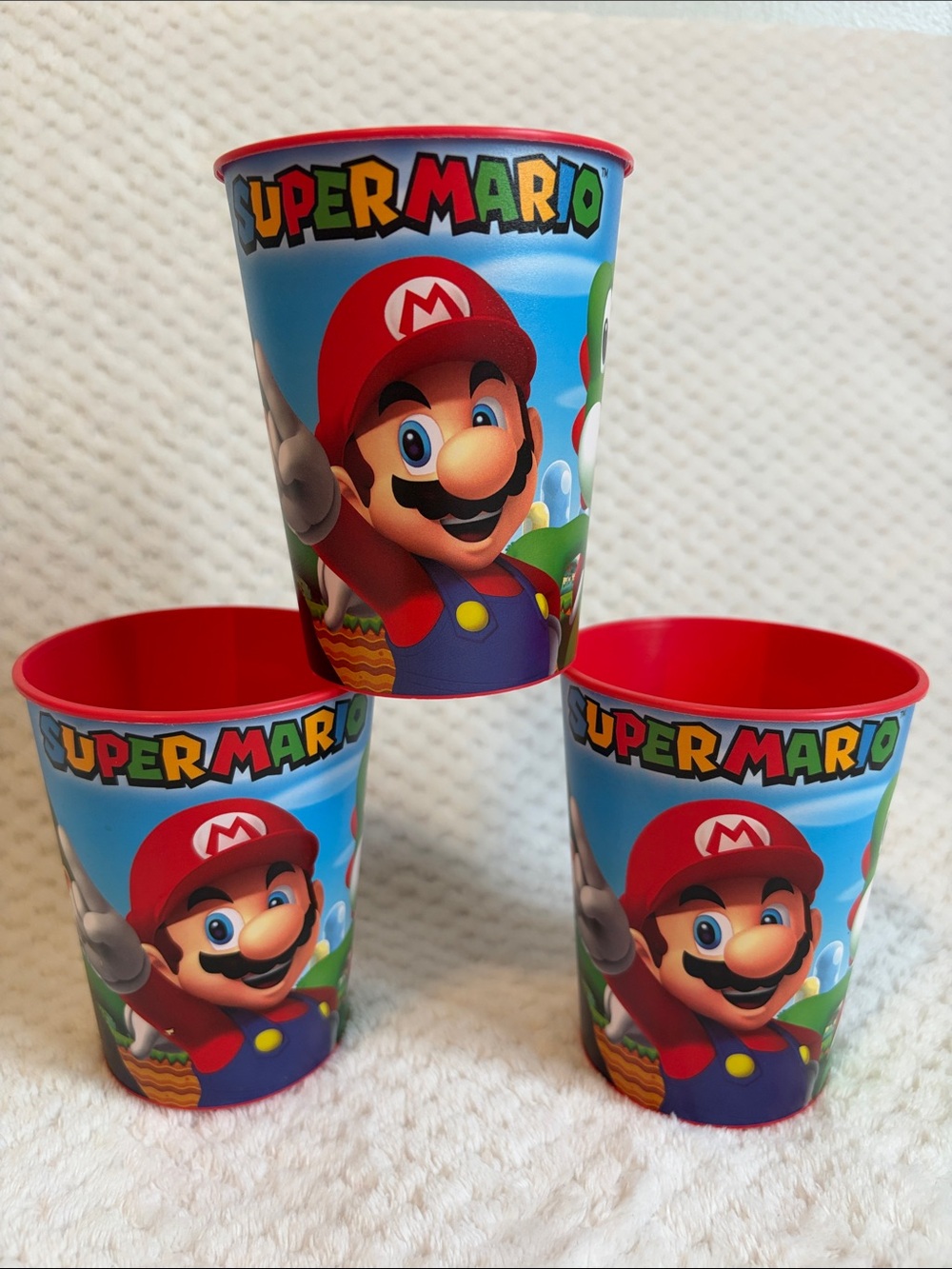 Nintendo Super Mario Plastic Party Cups 16 Oz - 3 Pack
